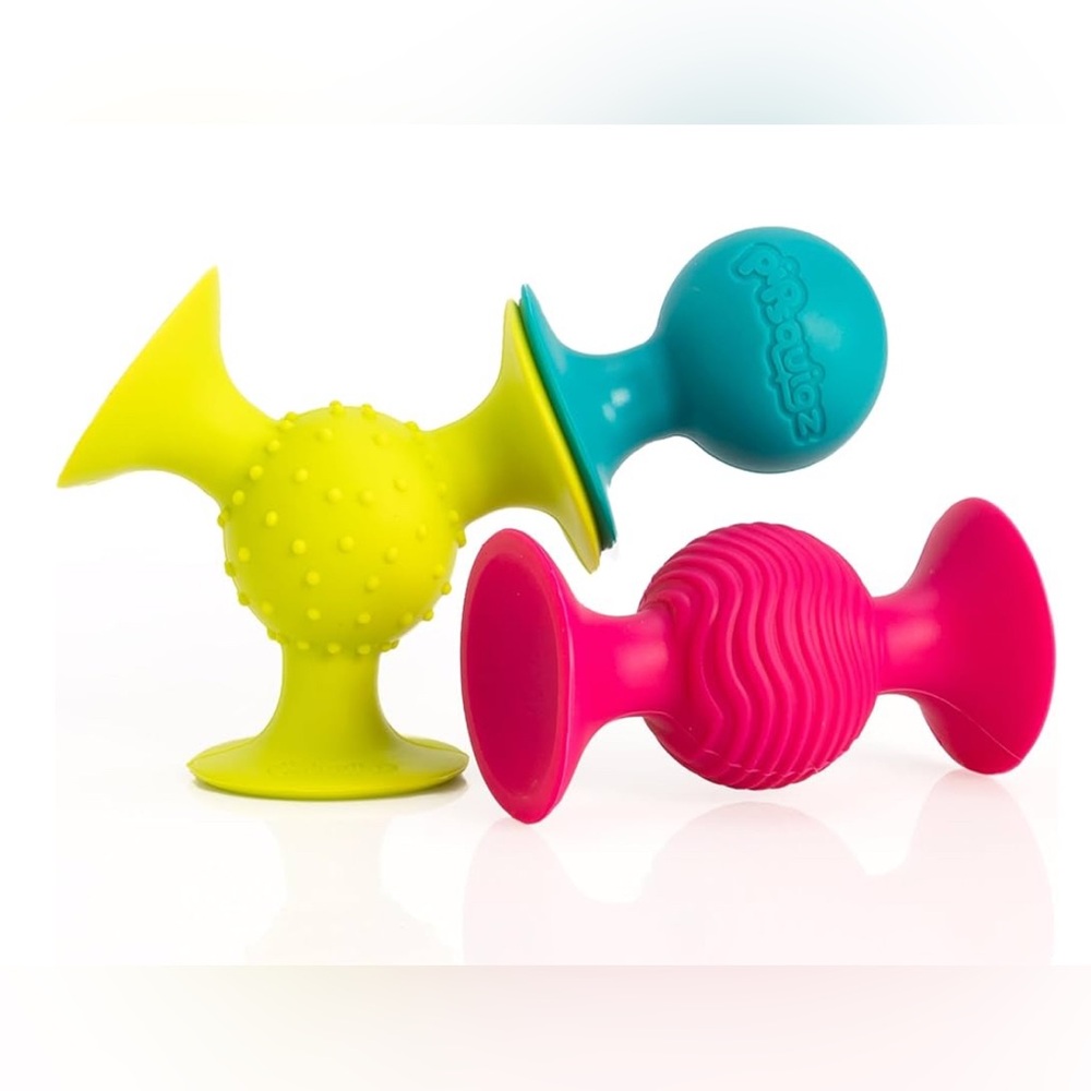 Fat Brain Toys pipSquigz, Sensory Rattle Suction Cup Toy